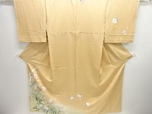 手描き友禅　百合・蘭模様訪問着